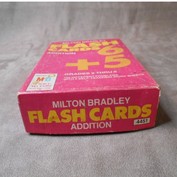 Vintage 1975 Milton Bradley Flash Cards Addition #4451 Complete Grade 2-6 - Picture 7 of 12